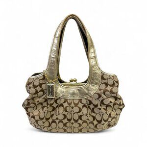 Coach Vintage Y2K Ergo Signature Pleated Satchel